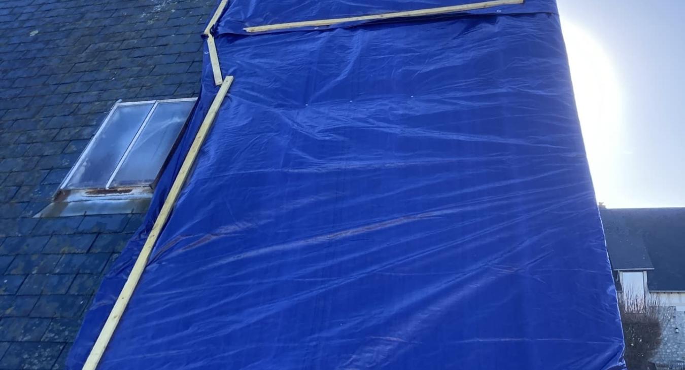 Bâchage de toiture Villerville