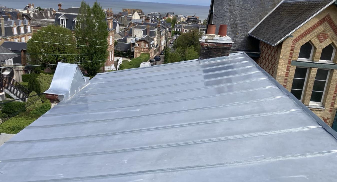 Remplacement de toiture en zinc Villers sur Mer